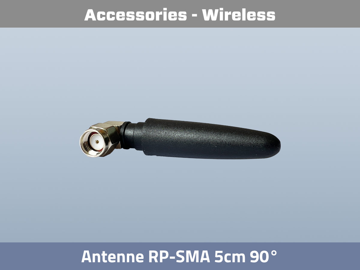 RP-SMA Antenne 5cm 90° abgewinkelt seitlich RP-SMA Antenne 5cm 90° abgewinkelt seitlich