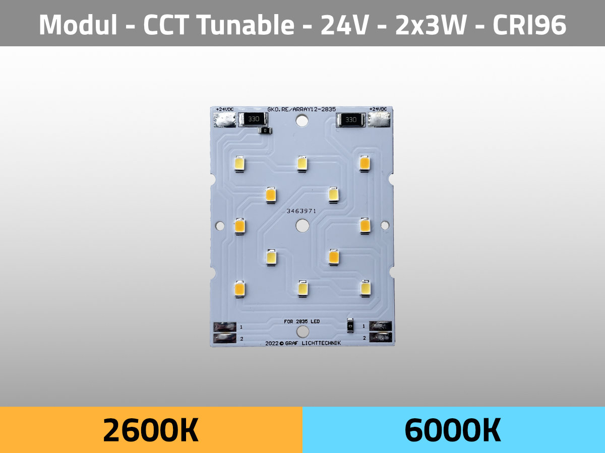 LED Modul ARRAY 12 2835 CCT Tunable Kunstlicht Tageslicht 24V CRI96 LED Modul ARRAY 12 2835 CCT Tunable Kunstlicht Tageslicht 24V CRI96
