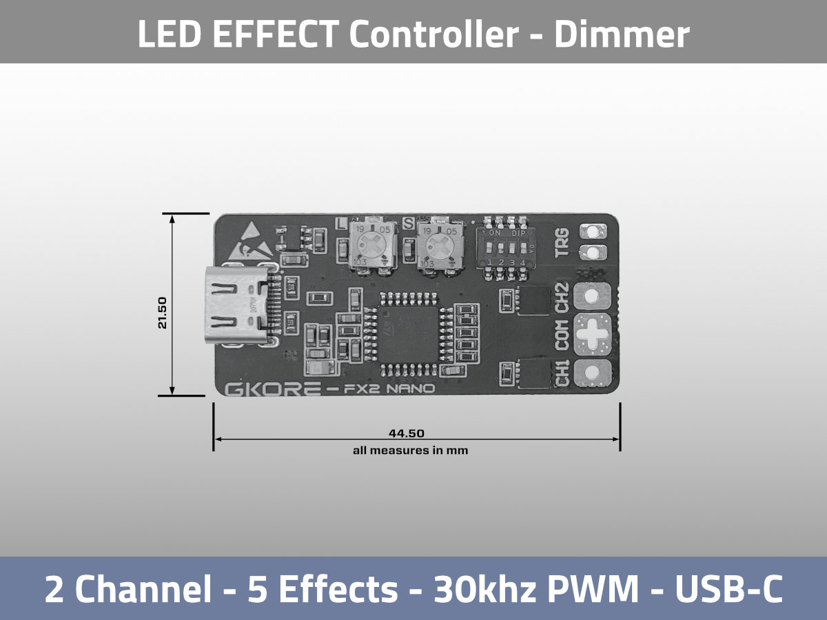 LED Effekt Controller CCT High PWM - Dimensionen LED Effekt Controller CCT High PWM - Dimensionen