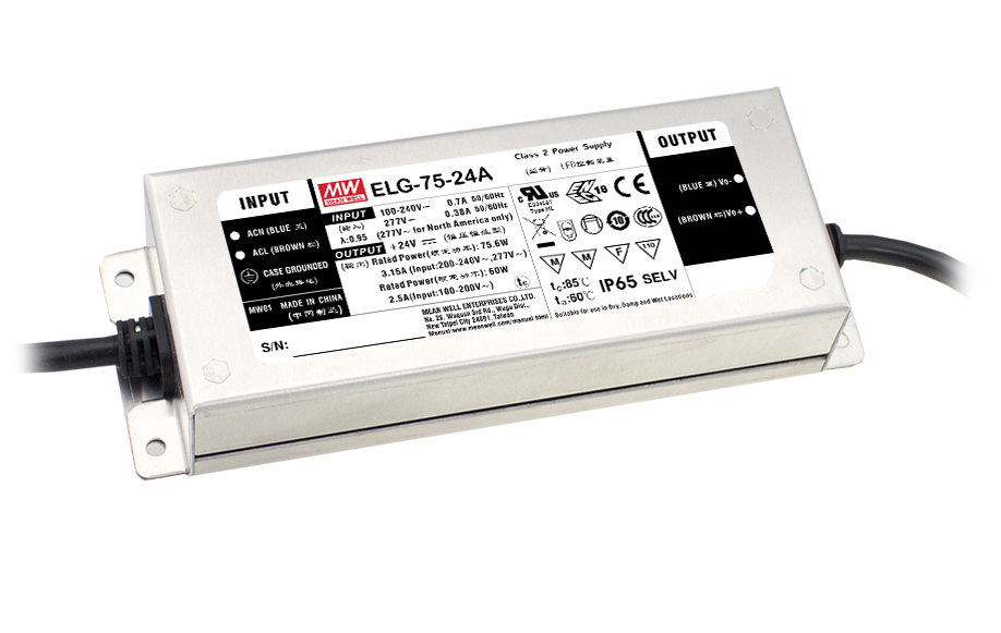 LED Netzteil Mean Well ELG-75-12A-3Y 75W 12VDC 5A