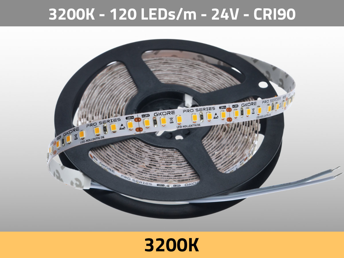 LED Streifen 3200K Kunstlicht Tungsten CRI 90 LED Streifen 3200K Kunstlicht Tungsten CRI 90