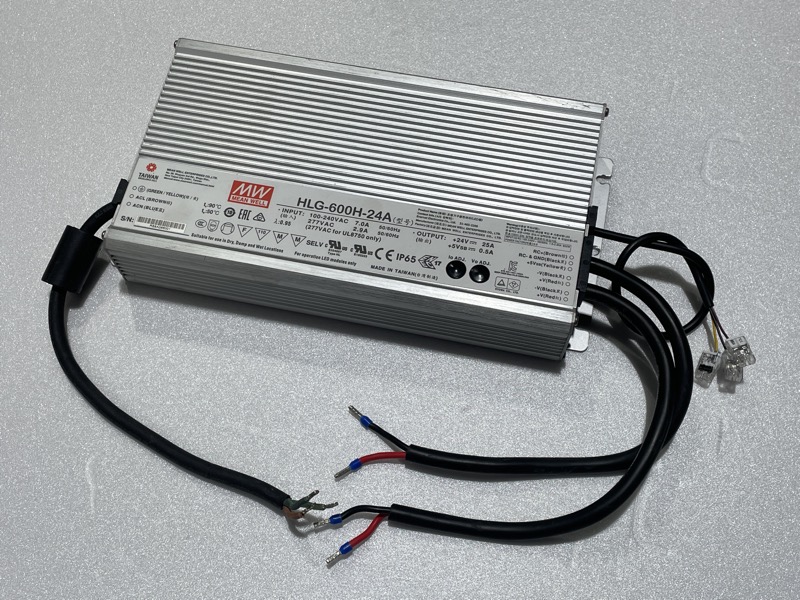 LED-Netzteil MeanWell HLG-600H-24A 600W 24VDC 25A