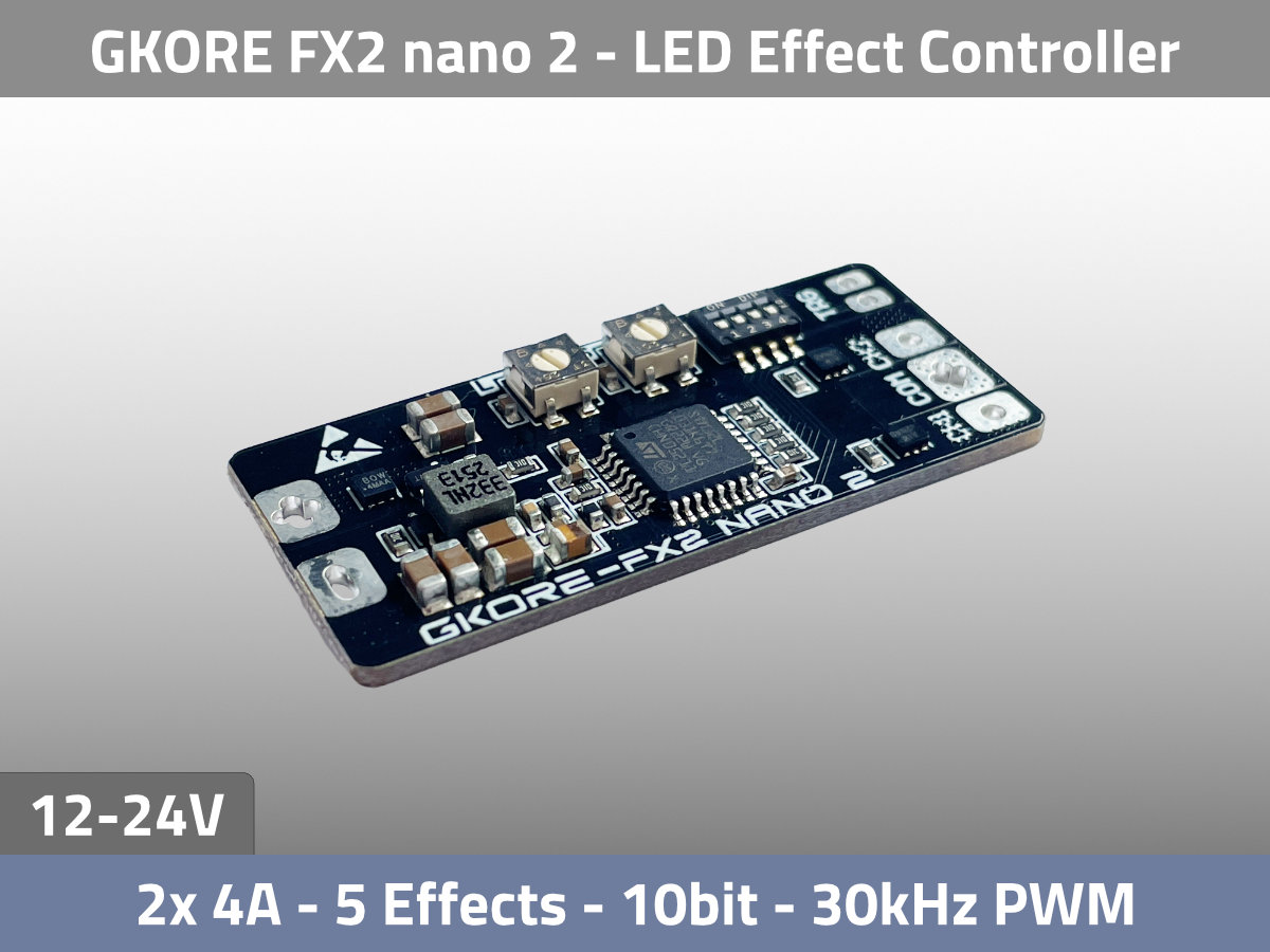 LED Effekt Dimmer Controller 2ch PWM 12V 24V Konstantspannung ISO LED Effekt Dimmer Controller 2ch PWM 12V 24V Konstantspannung ISO