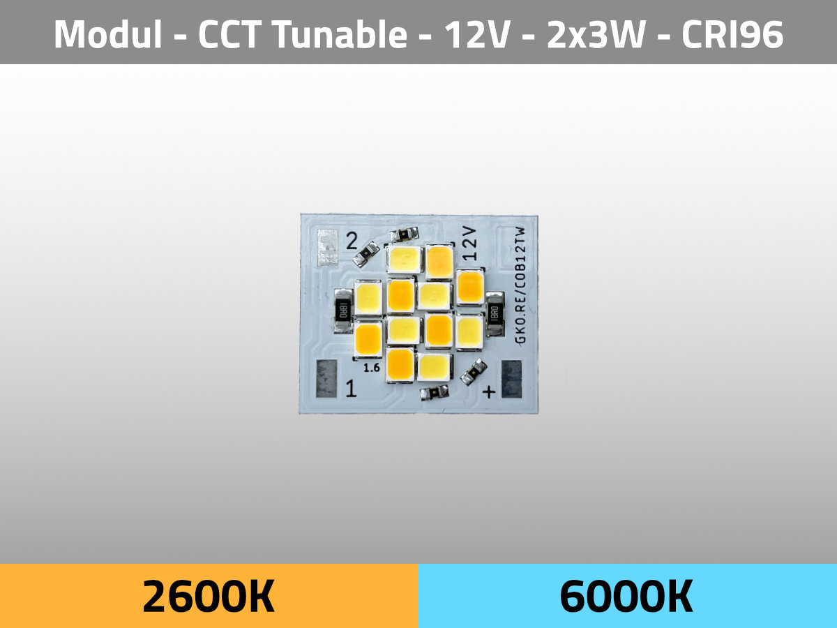 LED Modul COB 9 CCT Tunable Kunstlicht Tageslicht 12V CRI96 LED Modul COB 9 CCT Tunable Kunstlicht Tageslicht 12V CRI96