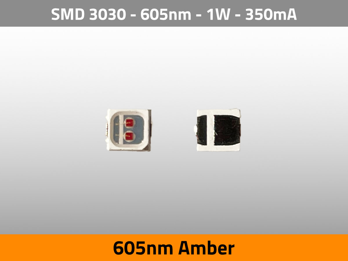SMD LED 605nm Amber Monochrom 350mA 1W Top